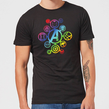 Avengers Rainbow Icon Men's T-Shirt - Black - S