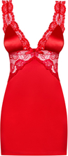 Obsessive Secred Chemise & Thong Red L/XL Sexy undertøy