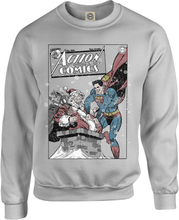 DC Comics Originals Superman Action Comics Grey Christmas Jumper - L