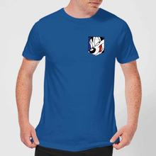 Looney Tunes Pepe Le Pew Face Faux Pocket Men's T-Shirt - Royal Blue - S - royal blue
