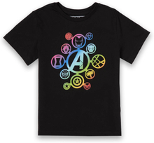 Avengers Rainbow Icon Kids' T-Shirt - Black - 3-4 Years