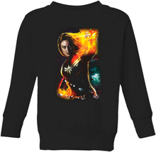 Captain Marvel Galactic Shine Kids' Sweatshirt - Black - 3-4 Years