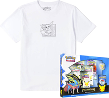 Pokémon TCG: Celebrations Deluxe Pin Box 25th Anniversary & T-Shirt Bundle - XS - White