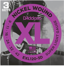 D'Addario EXL120-3D el-gitarstrenger, 009-042 (3 sett)
