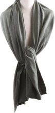 Kasjmier-blend sjaal/omslagdoek in gemêleerd groen