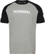 Hmllegacy Blocked T-Shirt T-shirts & Tops Short-sleeved Grå Hummel*Betinget Tilbud