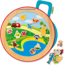 Babblarna Magnettavla, Trä Toys Puzzles And Games Puzzles Pegged Puzzles Multi/patterned Babblarna