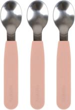 Silic Spoons 3-Pack - Powder Blue Home Meal Time Cutlery Rosa Filibabba*Betinget Tilbud