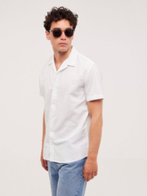 Selected Homme Slhregnew-Linen Shirt Ss Resort W Kortermede skjorter White