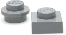 Lego Magnet Set Round And Square Home Kids Decor Decoration Accessories/details Grå LEGO STORAGE*Betinget Tilbud