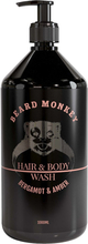 Beard Monkey Hair & Body Bergamot & Amber 1000 ml