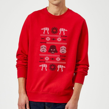 Star Wars Imperial Knit Red Christmas Jumper - L