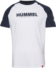 Hmllegacy Blocked T-Shirt T-shirts & Tops Short-sleeved Hvit Hummel*Betinget Tilbud