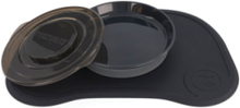 Twistshake Click Mat + Plate 6+M Black Home Meal Time Plates & Bowls Plates Black Twistshake