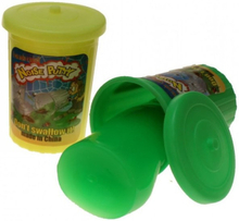 Set van 4x Busjes horror slijm speelgoed geel en groen 70 gram