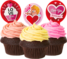 Valentine Ätbara Cupcake Dekorationer