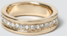 Gold Twist Rhinestone Inlay Ring
