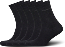 Solid So 5P Lingerie Socks Regular Socks Svart Esprit Socks*Betinget Tilbud