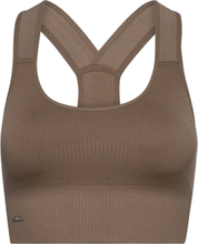 High Support Ribbed Bra Lingerie Bras & Tops Sports Bras - All Brown Aim´n