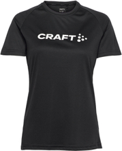 Core Essence Logo Tee W T-shirts & Tops Short-sleeved Svart Craft*Betinget Tilbud