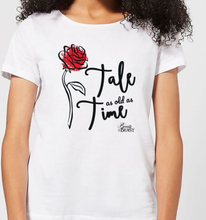 Disney Beauty And The Beast Tale As Old As Time Rose Women's T-Shirt - White - S