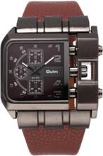 OULM Luxus Quarzuhr Männer Platz Dial Lederband Uhren Männliche Antike Armbanduhr
