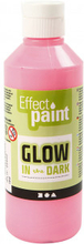 Glow in the Dark, Sjlvlysande Frg, fluorescerande ljusrd, 250 ml/ 1