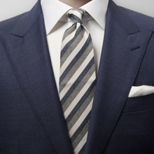 Eton Grå- & blårandig slips