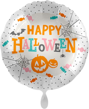 Folieballong Happy Halloween Vit