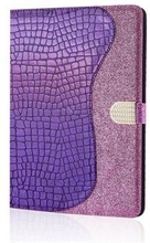 Crocodile Texture Flash Powder Leather Stand Tablet Case with Card Slots for iPad 10.2 (2021)/(2020)
