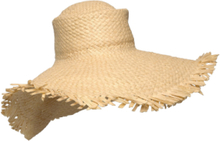 Camaly Straw Hat Accessories Headwear Straw Hats Beige Becksöndergaard*Betinget Tilbud