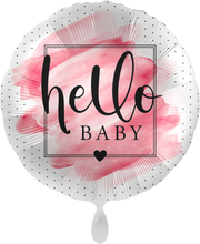 Hello Baby Ballong Welcome Baby Rosa