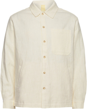 Frank Linen Overshirts Linen Shirts Creme Brixtol Textiles*Betinget Tilbud