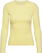 Ludmilla Ls Tee Gots Tops T-shirts & Tops Long-sleeved Yellow Basic Apparel