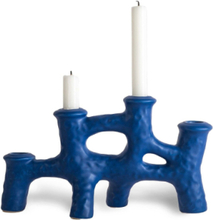 Candle Holder Luca Home Decoration Candlesticks & Lanterns Candlesticks Blue Byon