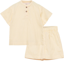 Future Short Pajama Junior Pyjamas Sett Gul Copenhagen Colors*Betinget Tilbud