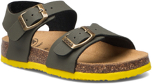 Sl Shark Pu Leather Khaki Shoes Summer Shoes Sandals Kakigrønn Scholl*Betinget Tilbud