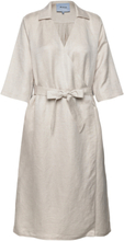 Florina Linen Midi Dress Dresses Wrap Dresses Grå Minus*Betinget Tilbud