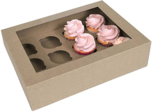Bruna cupcake boxar för 12 cupcakes, 2-pack - House of Marie