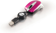Verbatim Go Mini, Optinen, USB A-tyyppi, 1000 DPI, Vaaleanpunainen