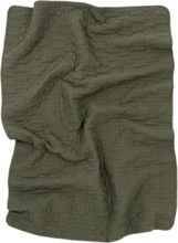 Wabi Sabi Quilted Blanket 100X135 Home Sleep Time Blankets & Quilts Khaki Green NOBODINOZ