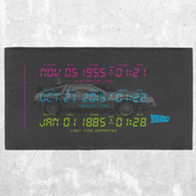 Back to the Future Car Dates - Fitness Towel
