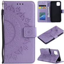 Imprint Mandala Pattern Wallet Stand Flip Leather Shell for iPhone 11 (2019)