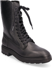 Cleat Combat Boot - Epi Mono Mix Shoes Boots Ankle Boots Laced Boots Black Calvin Klein