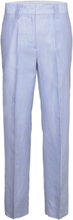 Liah Classic Trousers Bottoms Trousers Straight Leg Blue Second Female