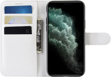iPhone 12 / 12 Pro cover & stander med kreditkortholder. Hvid.