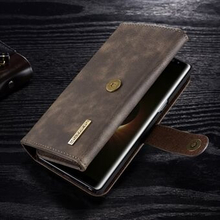 DG.MING Split Leather Multi-slot Purse with Inner PC Back Shell for Samsung Galaxy Note 8 SM-N950