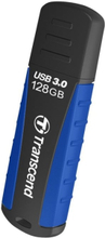 Transcend JetFlash 810, 128 GB, USB A-tyyppi, 3.2 Gen 1 (3.1 Gen 1), Suojus, 12,9 g, Musta, Sininen