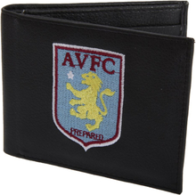 Aston Villa FC Mens Official Leather Wallet With Embroidered Football Crest