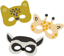 Pappmasker Zoo Party - 6-pack